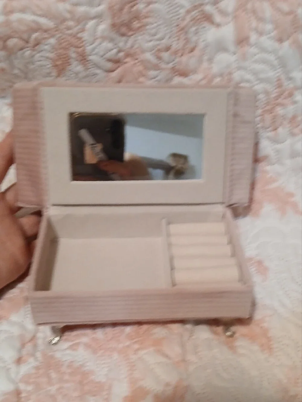Pink Heart Accent Mini Sofa - Plush Home Accent/jewelry Box
